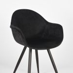 LABEL51 Eetkamerstoel Forli - Zwart - Fluweel - Afbeelding 5