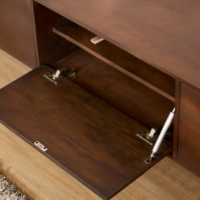Zwevend tv-meubel Vision Walnut | 120 cm - Afbeelding 6