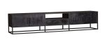 Tv-meubel Denver Zwart 240 cm | Mangohout en staal - Afbeelding 6