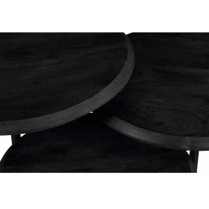 Salontafel Ohio Zwart | set van 3 - Afbeelding 6
