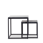 Salontafel set Daan | Zwart marmer 50-40 cm - Afbeelding 6