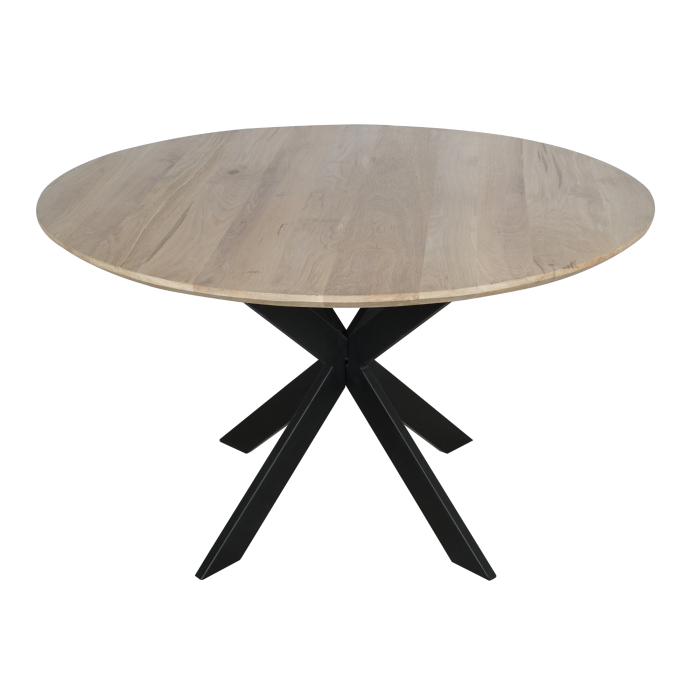 Eiken eettafel Ferris | Rond 110 cm | Naturel - Afbeelding 6