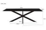 Oslo Spin Zwart Acacia 220 cm - Afbeelding 6
