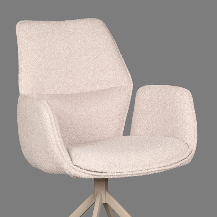 LABEL51 Eetkamerstoel Mellow - Naturel - Boucle - Afbeelding 6