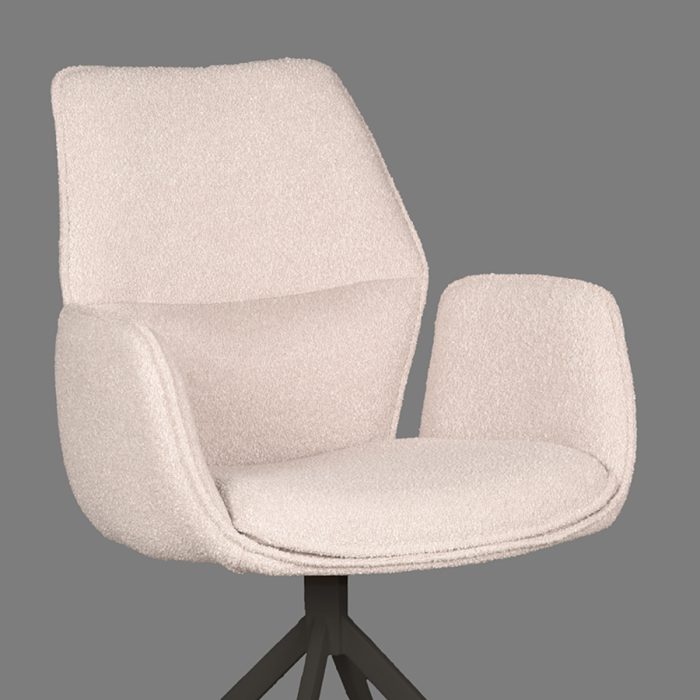 LABEL51 Eetkamerstoel Mellow - Naturel - Boucle - Afbeelding 6