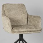 LABEL51 Eetkamerstoel Joy - Beige - Fluweel - Afbeelding 6