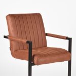 LABEL51 Eetkamerstoel Milo - Cognac - Microfiber - Afbeelding 6