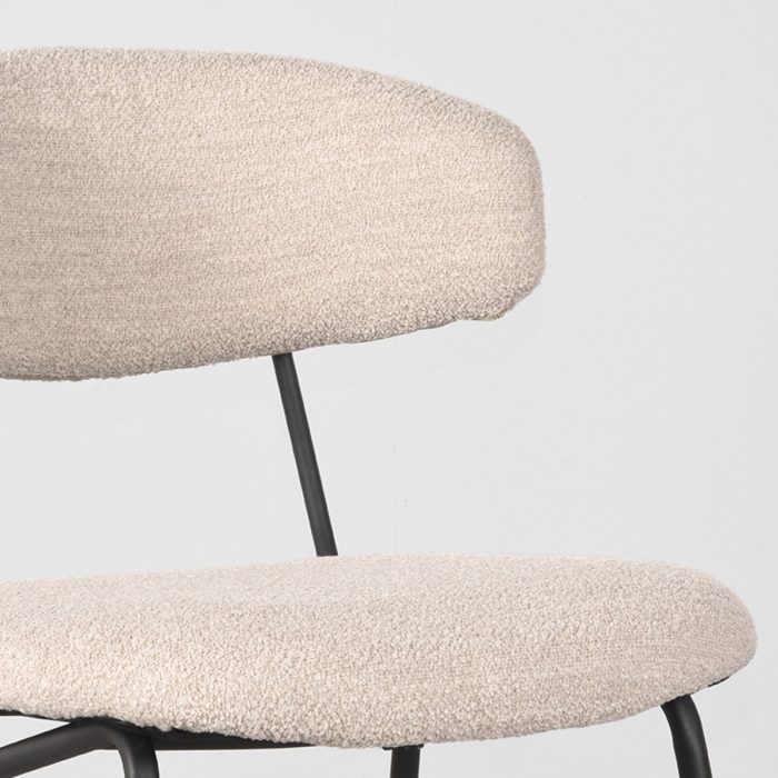 LABEL51 Eetkamerstoel Zack - Naturel - Boucle - Afbeelding 6