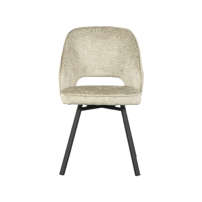 LABEL51 Eetkamerstoel Lewis - Beige - Fluweel - Afbeelding 6