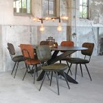 LABEL51 Eetkamerstoel Gus - Legergroen - Microvezel - Afbeelding 6