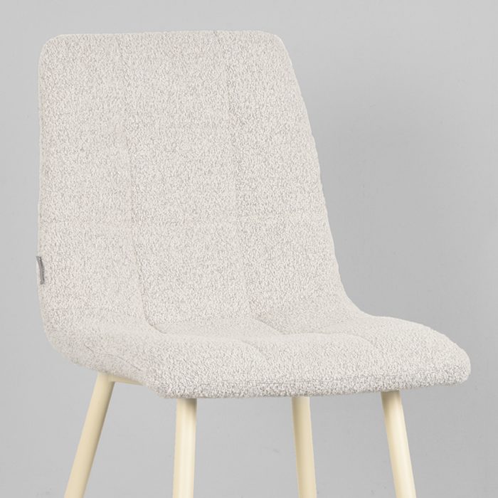 LABEL51 Eetkamerstoel Nino - Naturel - Boucle - Afbeelding 6
