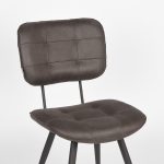 LABEL51 Eetkamerstoel Gus - Antraciet - Microfiber - Afbeelding 6