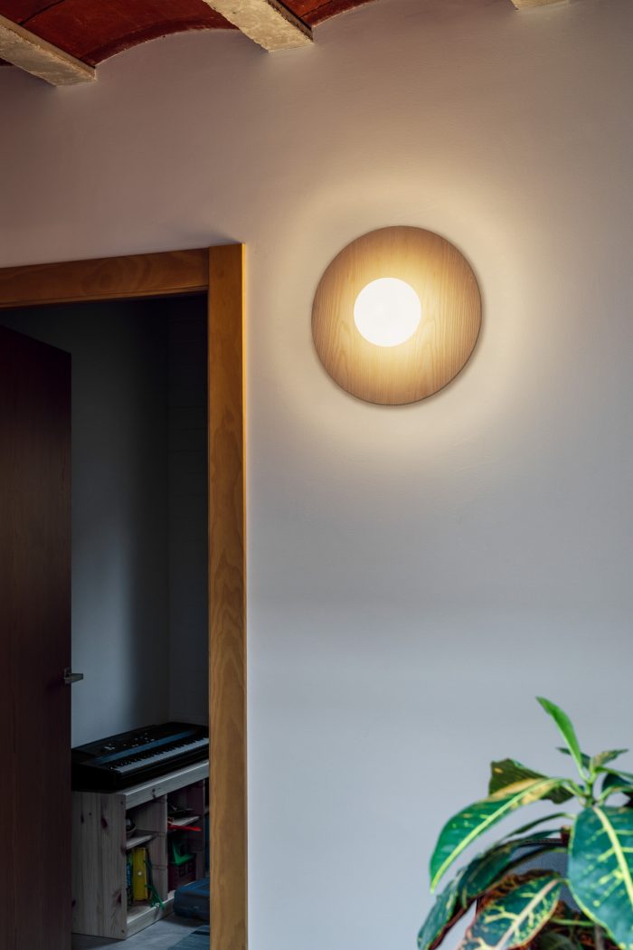 Wand/plafondlamp Knock G9 @ 40 cm essenhout - Afbeelding 6