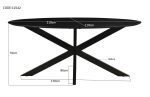 Oslo Zwart Ovaal 210 cm - Afbeelding 6