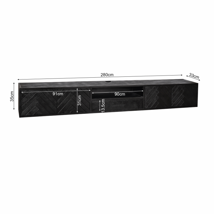 Zwevend tv-meubel New York | 280 cm - Afbeelding 7