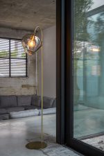 Vloerlamp 45x28x160 cm RAKEL antiek brons + gerookt - Afbeelding 7