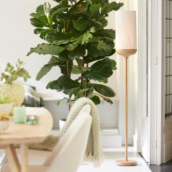 Vloerlamp Dania - Crème/Naturel - Ø23x159cm - Afbeelding 7