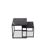 Salontafel set Daan | Zwart marmer 50-40 cm - Afbeelding 7