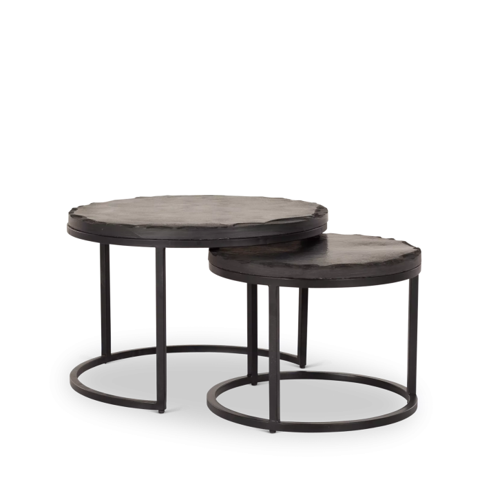 Salontafel set Ora | Zwart Kadappa Stone 60-45 cm - Afbeelding 7
