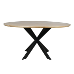 Eiken eettafel Ferris | Rond 110 cm | Naturel - Afbeelding 7