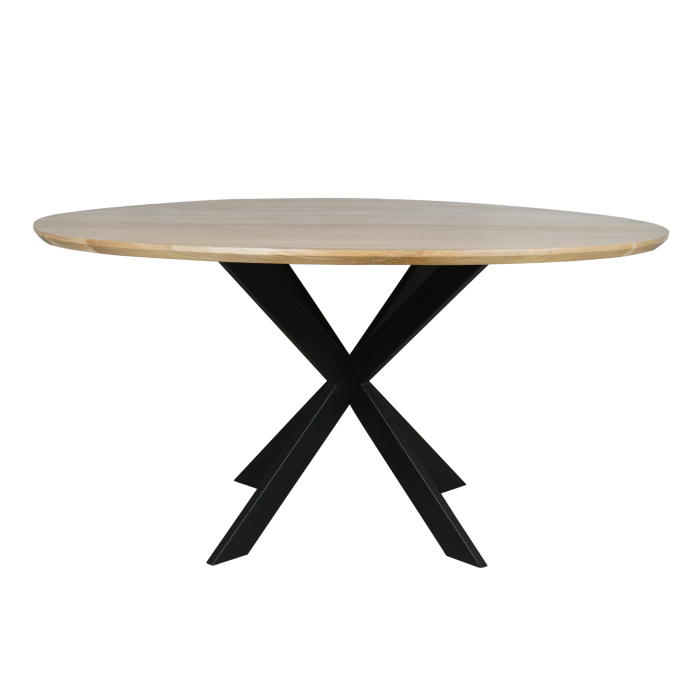 Eiken eettafel Ferris | Rond 110 cm | Naturel - Afbeelding 7