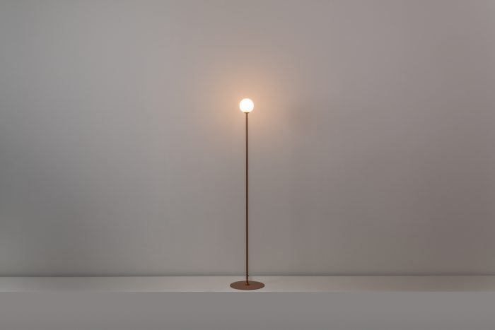 Vloerlamp Symphony G9 H. 160 cm met textuur koper - Afbeelding 2