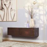 Zwevend tv-meubel Vision Walnut | 120 cm - Afbeelding 7