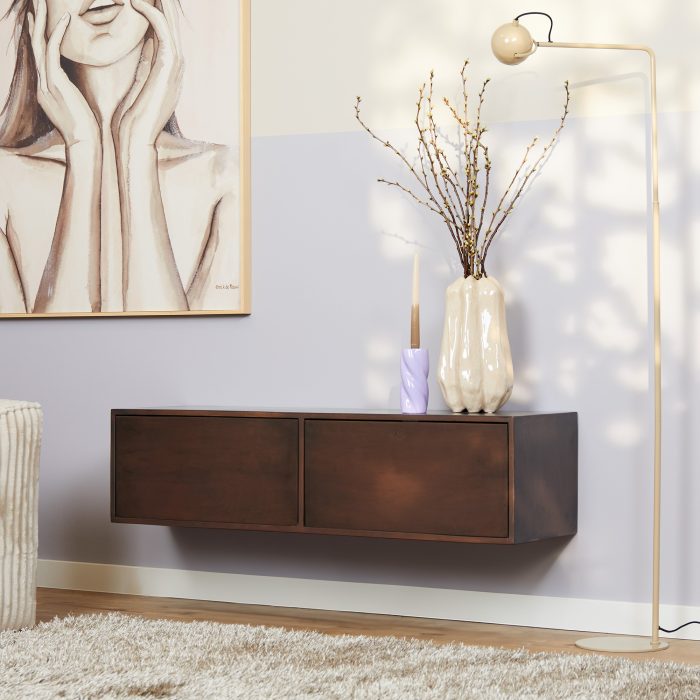 Zwevend tv-meubel Vision Walnut | 120 cm - Afbeelding 7