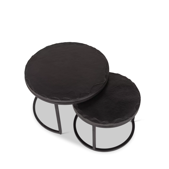 Salontafel set Ora | Zwart Kadappa Stone 60-45 cm - Afbeelding 8