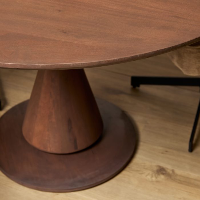 Eettafel Lima Walnoot | 150 cm | Rond - Afbeelding 8