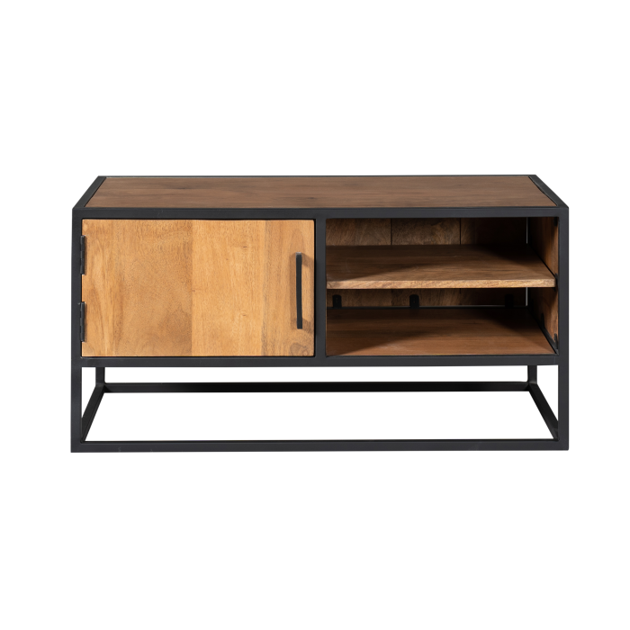 Tv-meubel Denver | Mangohout en staal | 100 cm - Afbeelding 8
