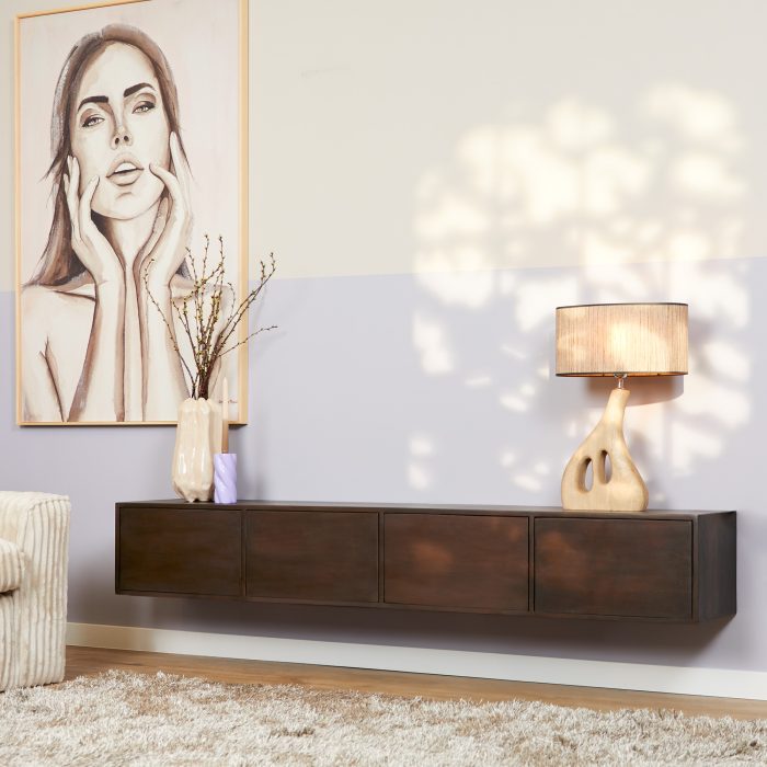 Zwevend tv-meubel Vision Walnut | 120 cm - Afbeelding 9