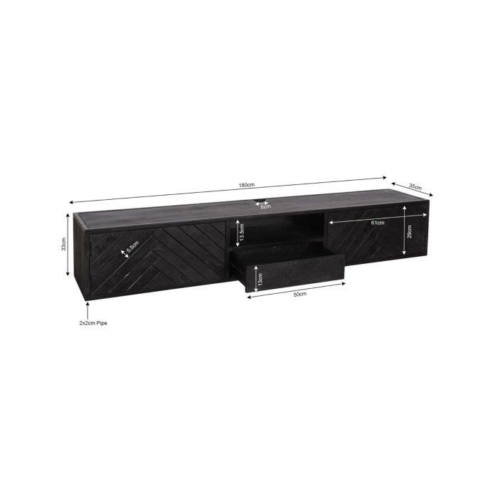 Zwevend tv-meubel New York | 180 cm - Afbeelding 10