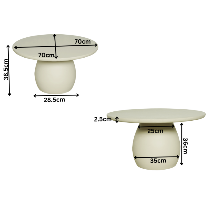 Salontafel Mabel | 90 cm - Afbeelding 10