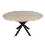 Eiken eettafel Ferris | Rond 110 cm | Naturel - Afbeelding 10