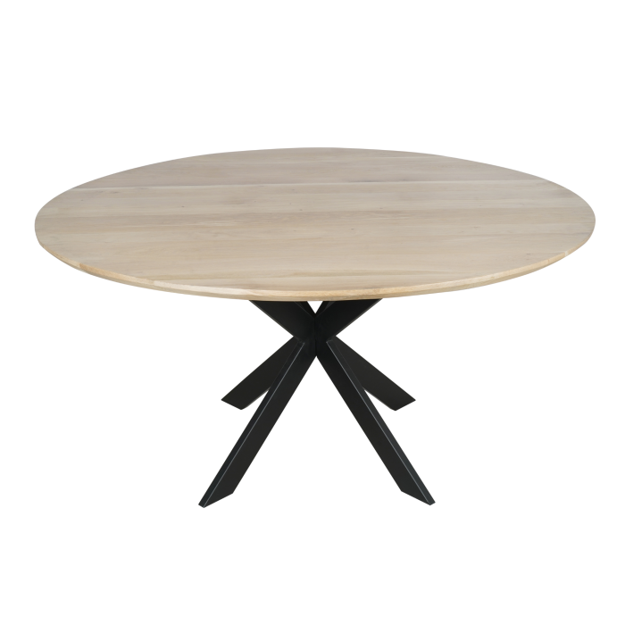 Eiken eettafel Ferris | Rond 110 cm | Naturel - Afbeelding 10