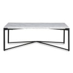 Salontafel Saxon in Carrara marmer en mat zwart. - Afbeelding 4