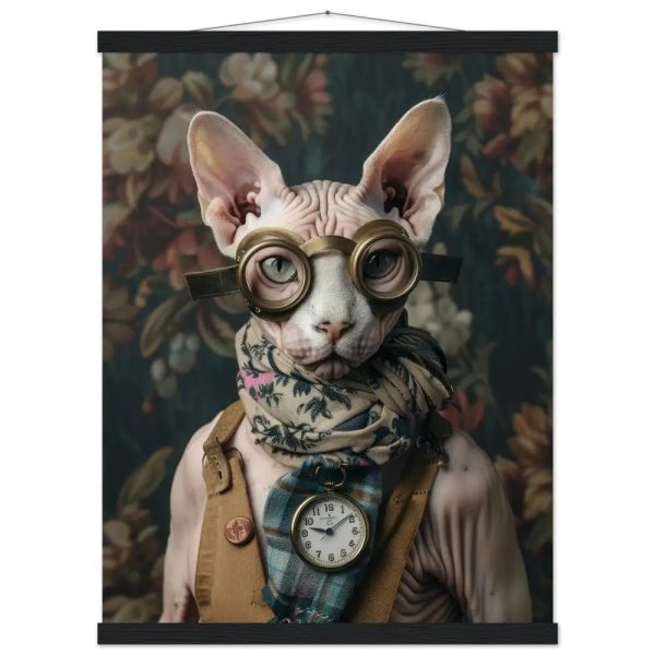 Schoolposter van een vrouwelijke Sphynx kat