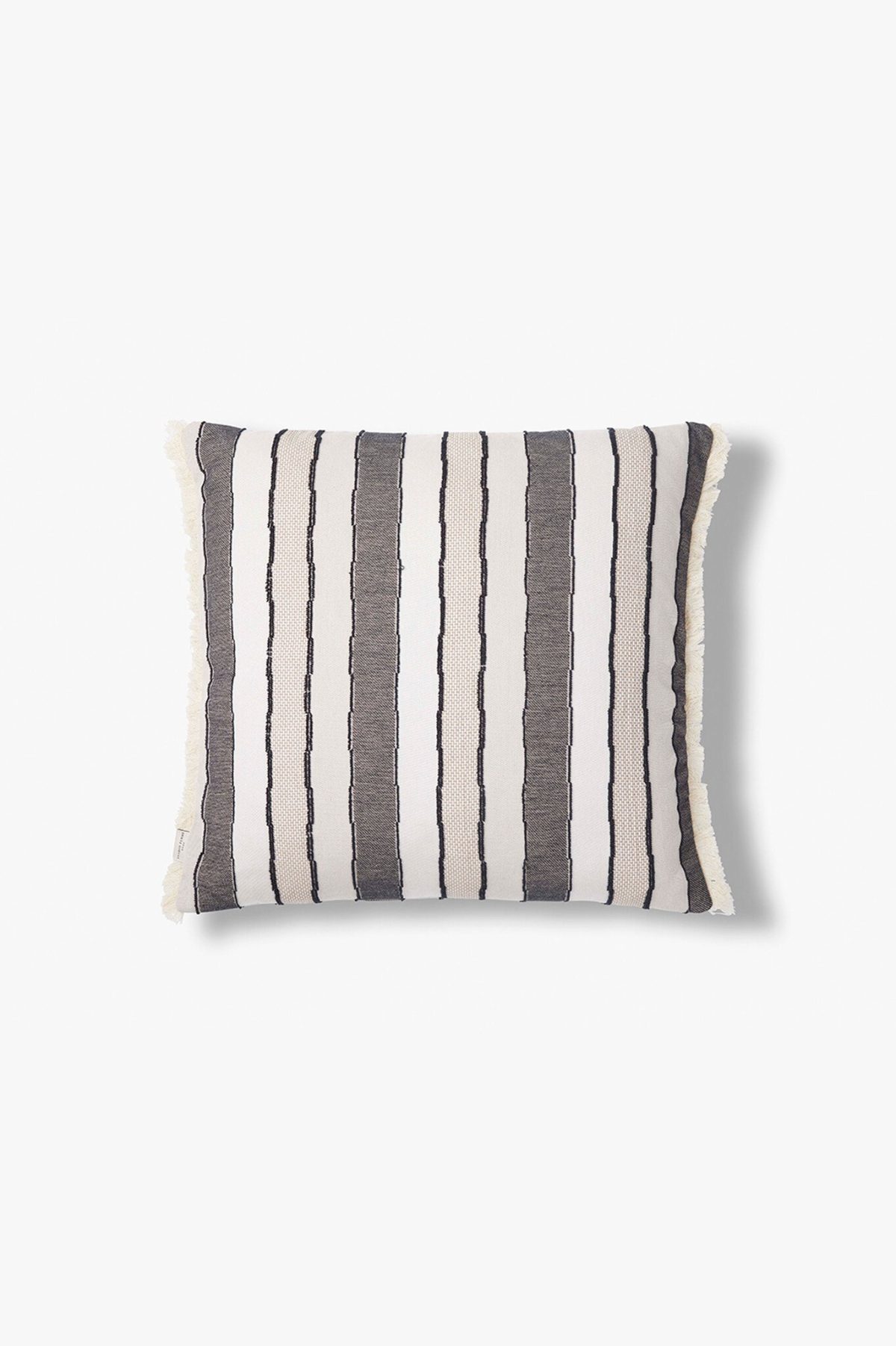Biologische katoenen jacquard gestreepte sierkussenhoes Holly 50x50 cm - Afbeelding 1