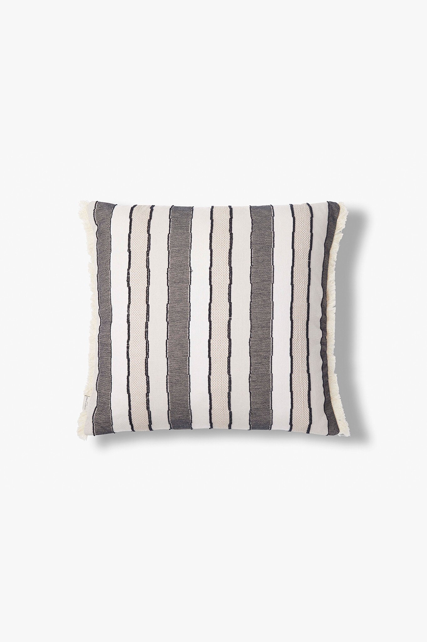 1042-0.jpg Biologische katoenen jacquard gestreepte sierkussenhoes Holly 50x50 cm - Afbeelding 1