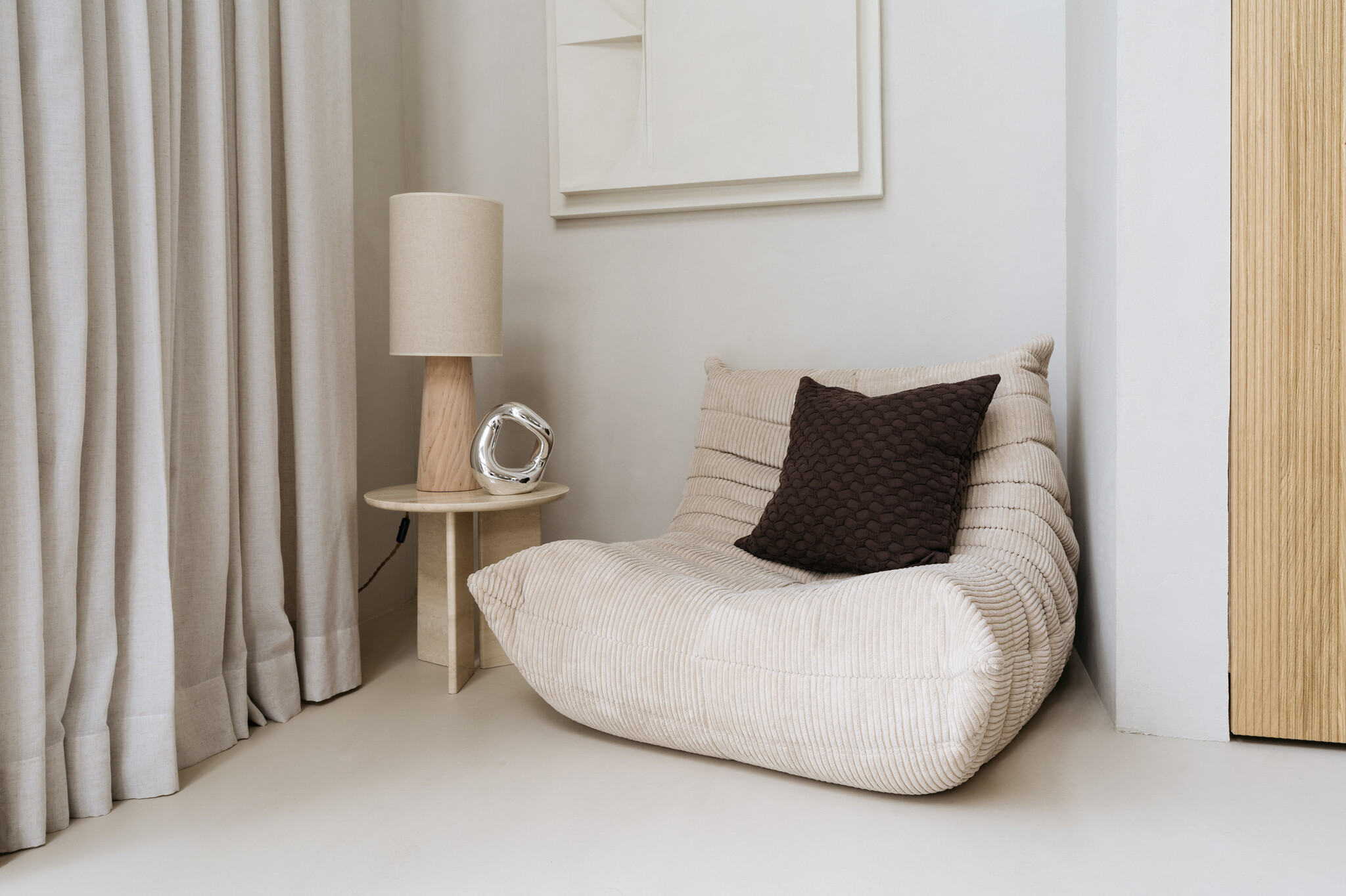 1043-1.jpg Biologisch katoenen jacquard sierkussenhoes Ella 50x50 cm - Afbeelding 2