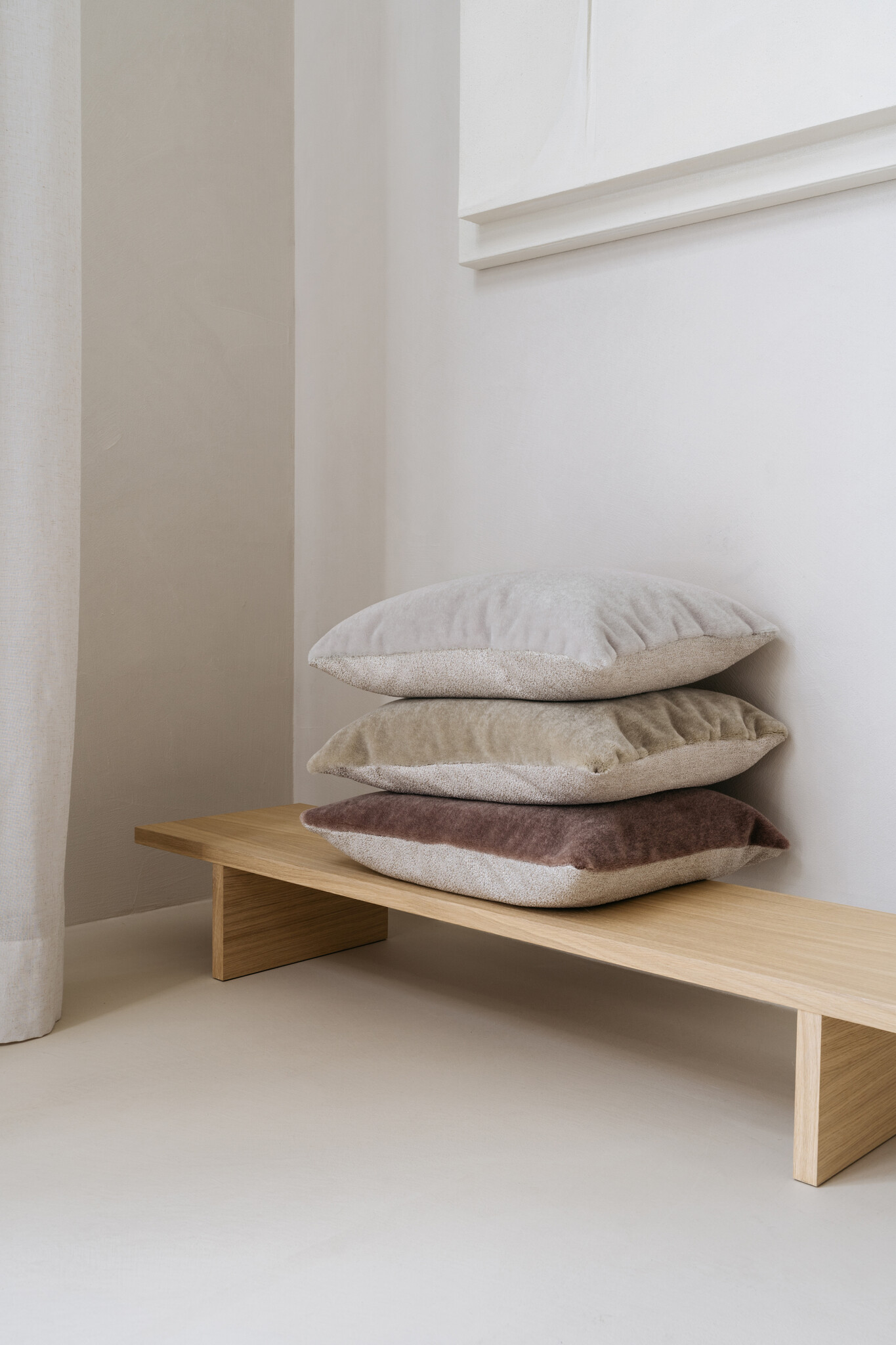 1053-2.jpg Mohair sierkussenhoes Amy grijs-groen 50x50 cm - Afbeelding 3
