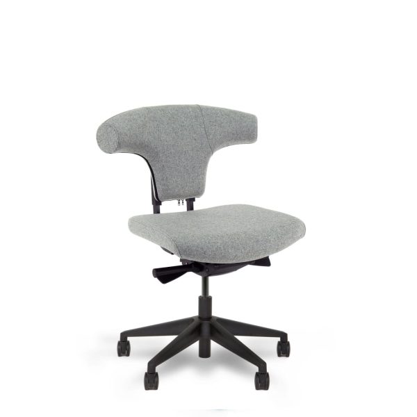 Werkwoon T-Bone Black Edition Wolvilt Lichtgrijs - Ergonomisch Ontwerp Bureaustoel (N)EN 1335