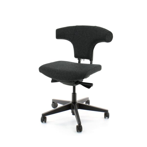Werkwoon T-Bone Black Edition Wolvilt Donkergrijs - Ergonomisch Ontwerp Bureaustoel (N)EN 1335