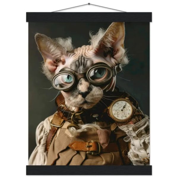 Schoolposter van een vrouwelijke Devon Rex kat