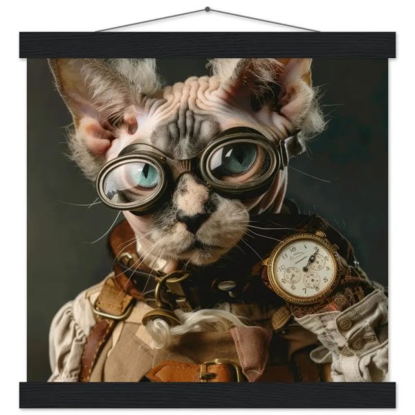 Schoolposter van een vrouwelijke Devon Rex kat