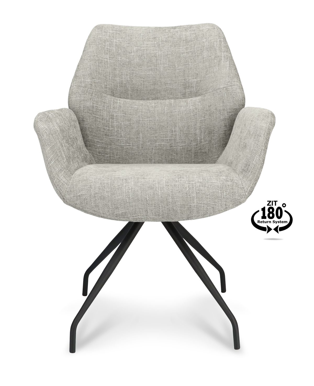 Armstoel Valley Stof Miami Taupe 12 Spider Leg Black 180° Return-systeem - Afbeelding 2