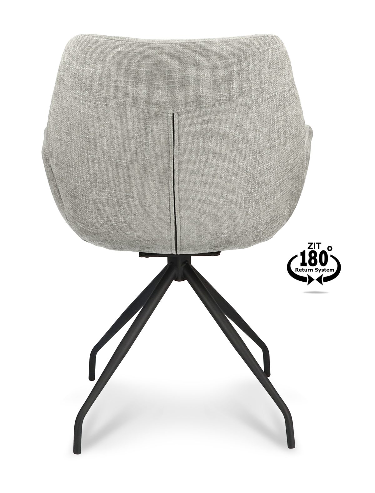 Armstoel Valley Stof Miami Taupe 12 Spider Leg Black 180° Return-systeem - Afbeelding 5