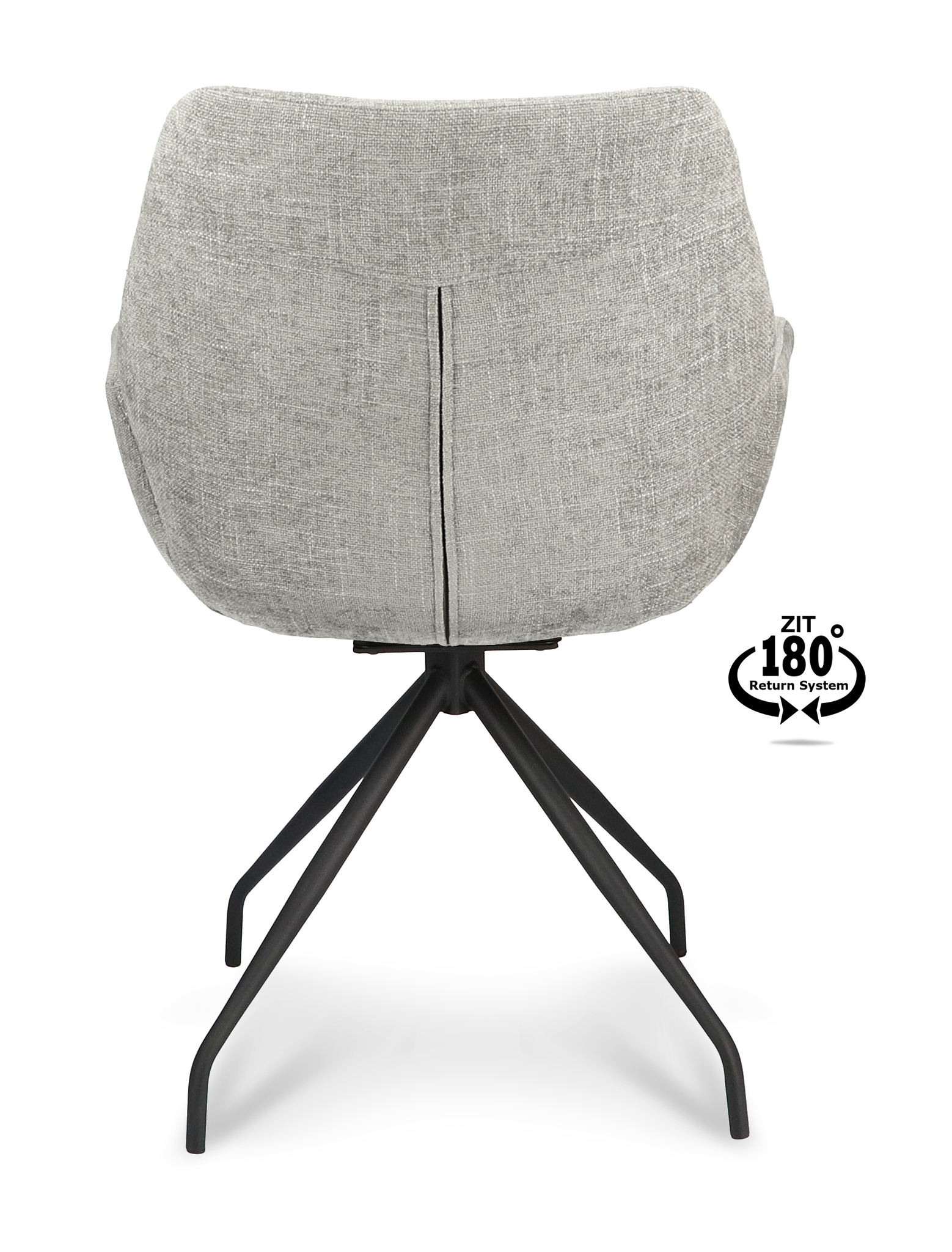 1292246-4.jpg Armstoel Valley Stof Miami Taupe 12 Spider Leg Black 180° Return-systeem - Afbeelding 5
