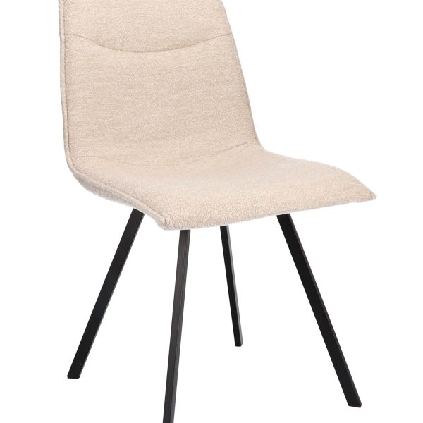 "Stoel Noa Stof Alpine Natural 01 Poot Zwart"